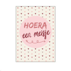 cadeaukaartje-hoera een meisje