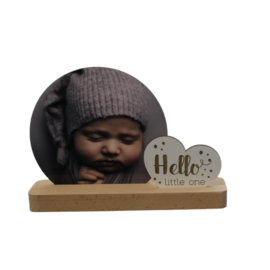 Fotoplankje klein met tekst hello little one