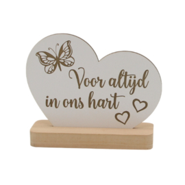 tekstgedenkplankje voor altijd in ons hart