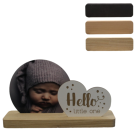 Fotoplankje met tekst hello little one