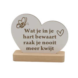 tekstgedenkplankje wat je in je hart bewaart