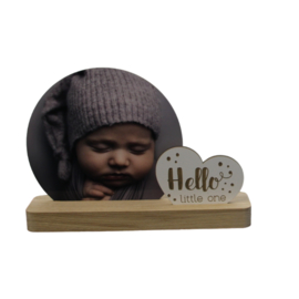 Fotoplankje klein met tekst hello little one