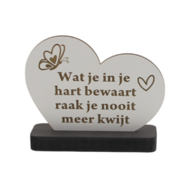 tekstgedenkplankje wat je in je hart bewaart