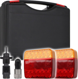 Draadloos - verlichtingsset - aanhanger - magnetisch - met 7 polige - stekker - inclusief opbergkoffer
