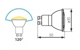 Kanlux Led lamp Mini GU10 spot 2.2w ww