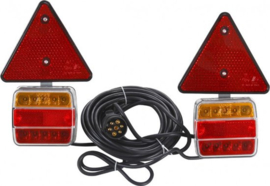 verlichtingsset - aanhanger - magnetisch - met aansluitsnoer-7,5M - met 7 polige - stekker - reflector driehoek rood