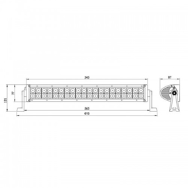 led bar - 12/24v - 63 cm- 120 watt- verstraler