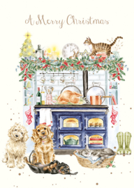 Wrendale Christmas Card Pack "The Country Christmas Kitchen"