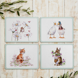 Wrendale Placemats Medium "Wildflowers" - set van 4