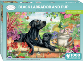 Otter House puzzel - 1000 - Black Labrador & Pup