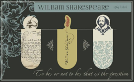 Magnetische boekenleggers - set van 3 - Shakespeare