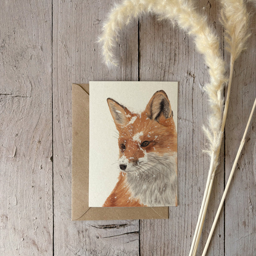 Fencil Art Studio - A6 kaart met envelop - vos