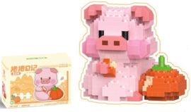 Mini building blocks - Varken met pompoen - 288 blokjes