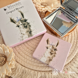 Wrendale compactspiegel "Llama Queen"