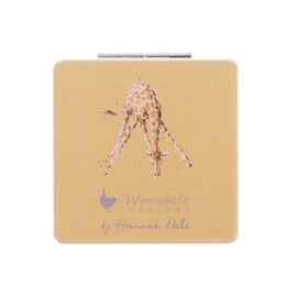 Wrendale compactspiegel "Flowers" - giraffe