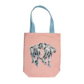 Wrendale canvas tote bag "Age is Irrelephant" - olifant