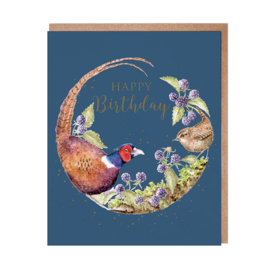 Wrendale greeting card "Happy Birthday" - fazant