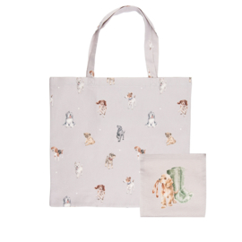 Wrendale foldable shopping bag "A Dog's Life" - hond