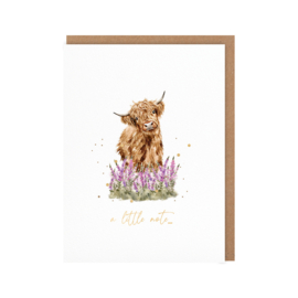Wrendale card "Gentle Giant" - "a little note" - hooglander