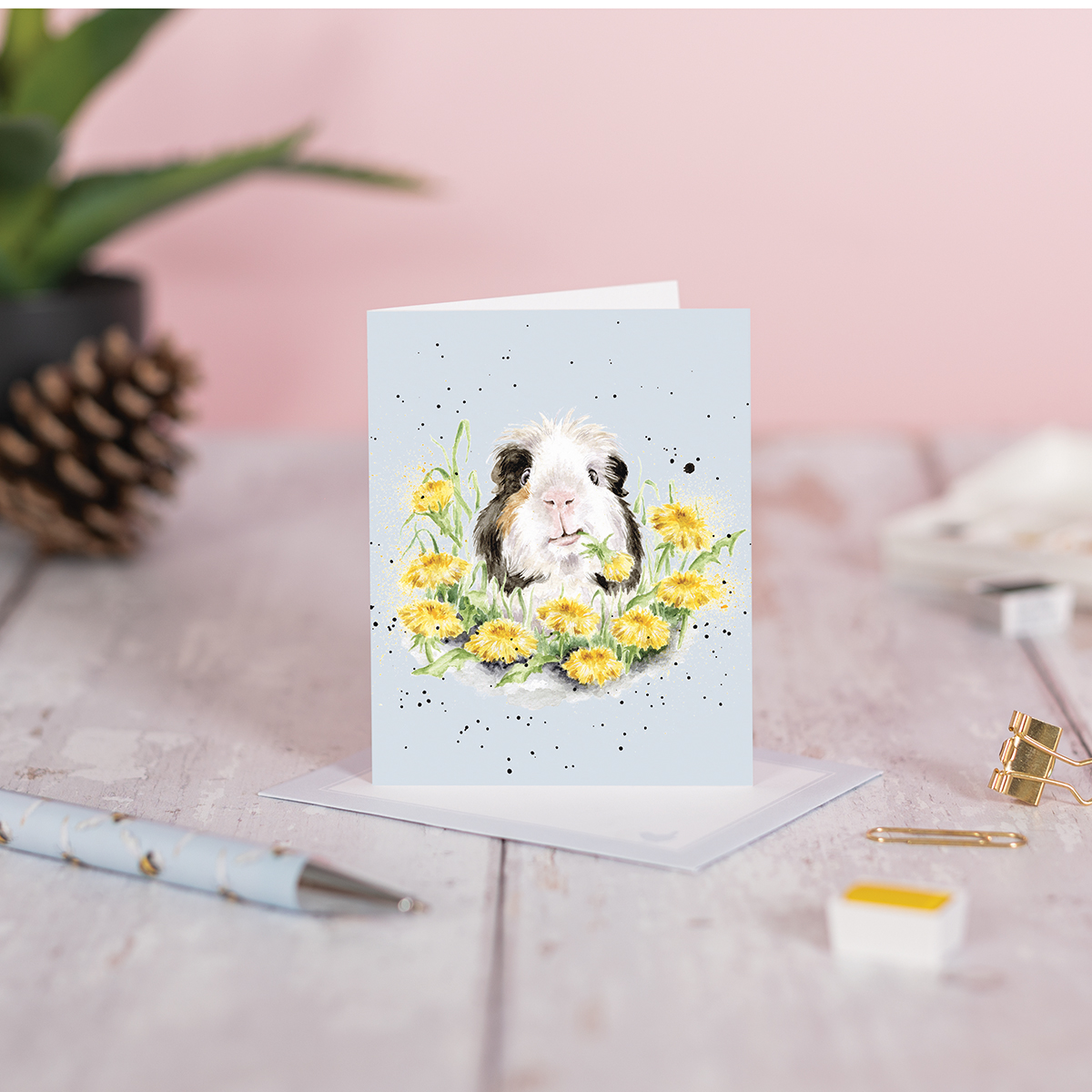 Wrendale mini card "Dandy Day" - cavia