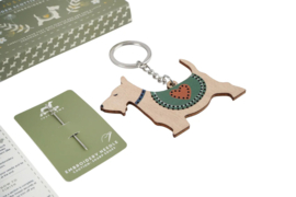 Houten sleutelhanger borduurset - Scottie Dog - Scottish Terrier