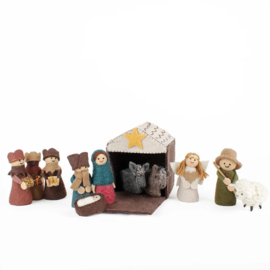 Vilten kerststal - kleur
