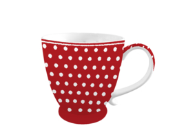 Isabelle Rose porceleinen mok - Polkadot red