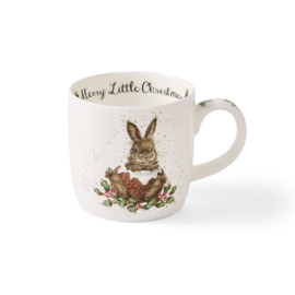 Wrendale Royal Worcester mok "Merry Little Christmas" - konijn