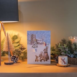 Wrendale Advent Christmas card - "Silent Night"