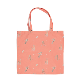 Wrendale foldable shopping bag "Flowers" - giraffe