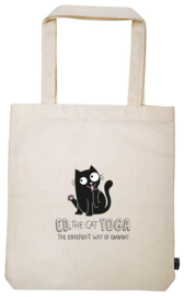 Grote katoenen shopper - Ed the Cat - Yoga