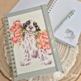 Wrendale A5 Notebook "Blooming with Love" - hond