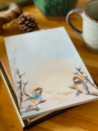 Iris Esther Chicadees Notepad - A5