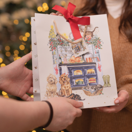 Wrendale large gift bag - "The Country Christmas Kitchen"