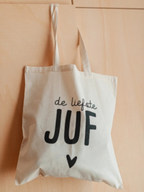Katoenen tas - "de liefste JUF"