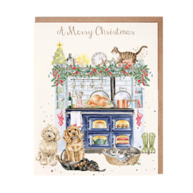 Wrendale Christmas Card Pack "The Country Christmas Kitchen"