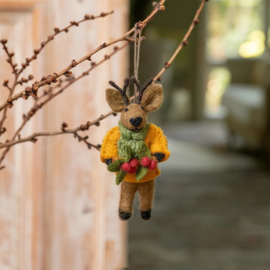 Vilten hanger - Hert met hulst