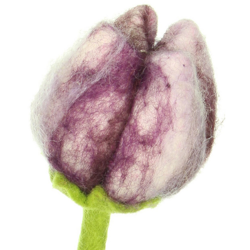 Vilten bloem - Tulp Pipa - paars