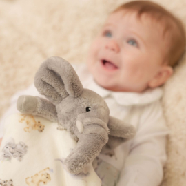 Wrendale Plush Comforter / knuffeldoekje "Little Savannah" - olifant