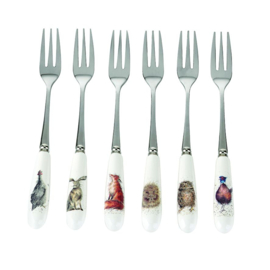 Wrendale Royal Worcester Pastry Forks "Country Animals"