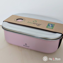 Bioloco Sky rvs lunchbox - Pink