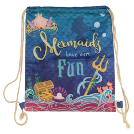 Drawstring rugzak mermaid / zeemeermin