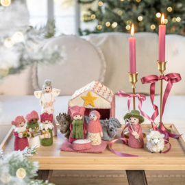 Vilten kerststal - cyclaam/oudroze - Mistletoe Dreams
