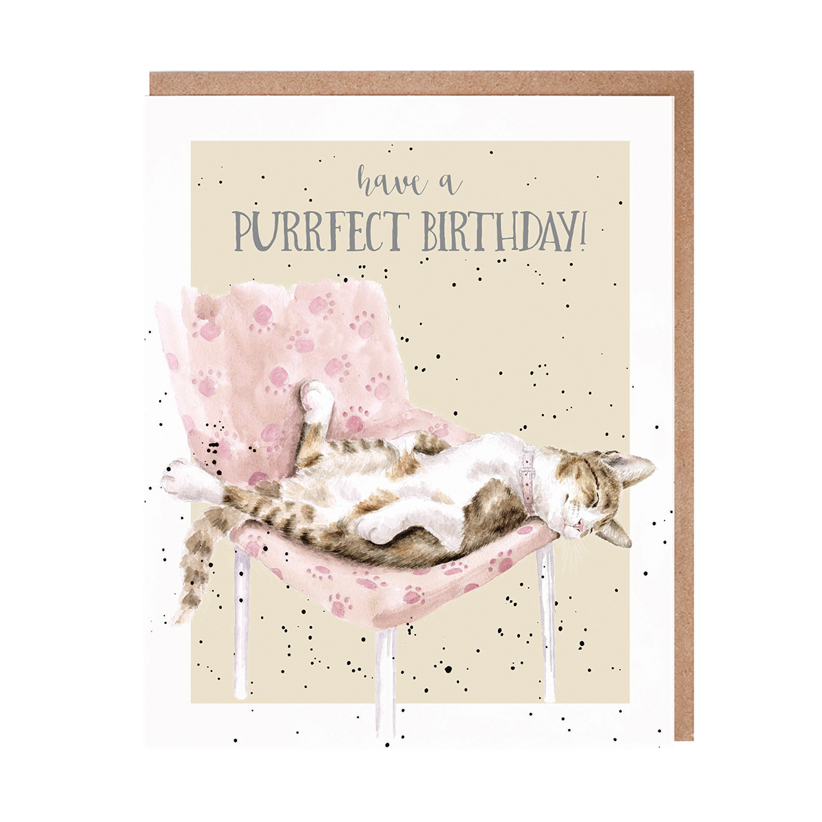 Wrendale greeting card "Purrfect Birthday" - poes