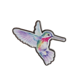 Wrendale Pin Badge - speldje "Wisteria Wishes" - kolibrie