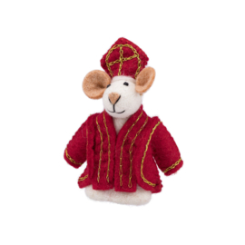 Vilten vingerpopje "Sintermuis" - Sint