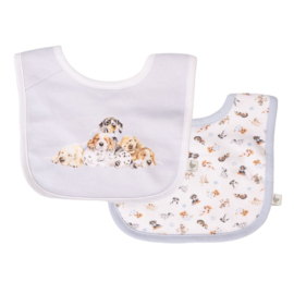 Wrendale Bib/slab gift set "Little Paws"