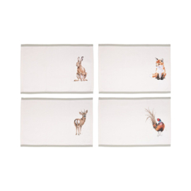 Wrendale - Placemats "Woodland" - set van 4
