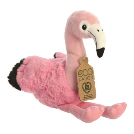 Eco Nation knuffel flamingo