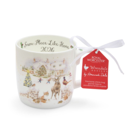 Wrendale Royal Worcester mok - large - "Snow Place Like Home"